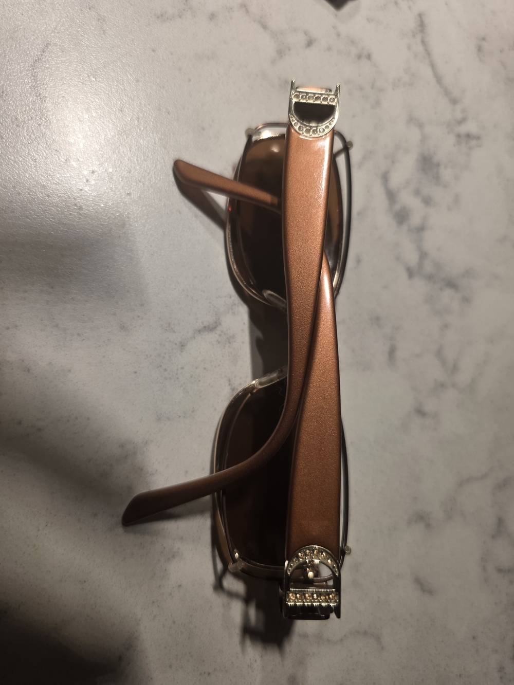 Dior Rose Gold Frame Brown Lens Sunglasses